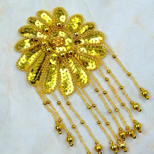 Sequin fringe flower shoulder - sequin,
