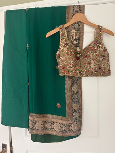 Indian sari saree green - indian, size
