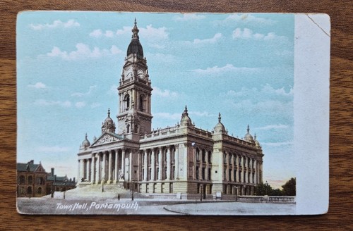 Town hall portsmouth vintage - town, hall,