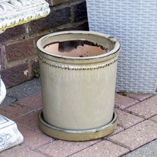 Grey glaze ceramic - ceramic, pot