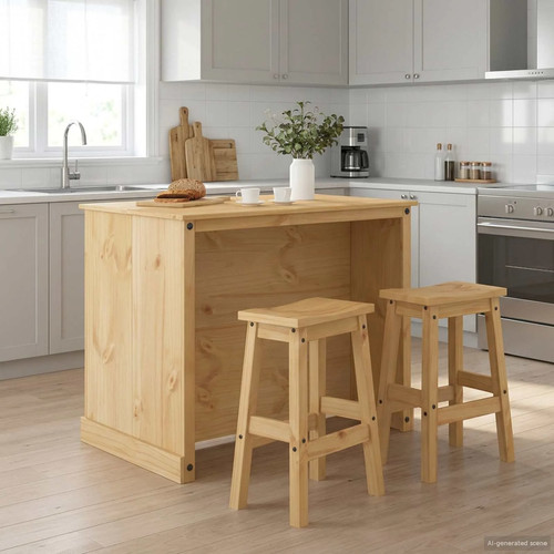Kitchen trolley solid pine - trolley,