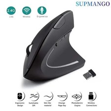 Anker 2.4G Wireless Vertical Ergonomic Optical Mouse 5 Buttons 800/1200/1600 DPI