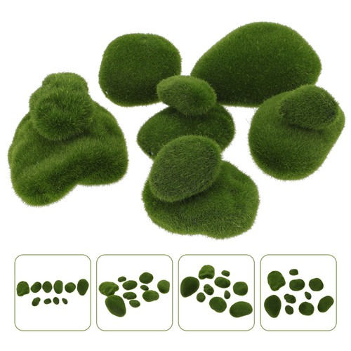 10pcs artificial moss stones - moss,