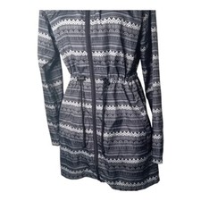 Atmosphere Womens Black Geometric Parka In A Pocket Coat Size Xs 