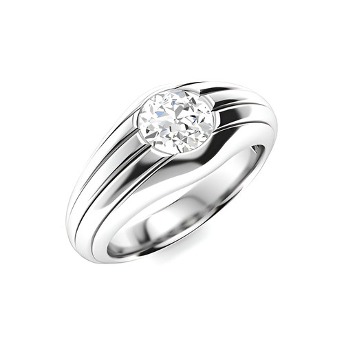 Diamond platinum ring for men - platinum,