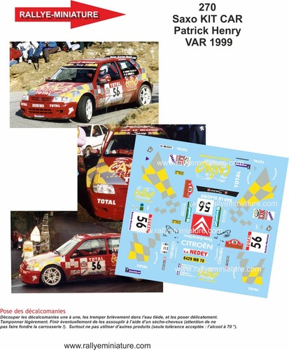 Decals ref 0270 citroen - 1/43,