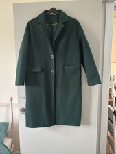 Red Herring Woman's Dark Green Size 14 Long Coat Pre-owned