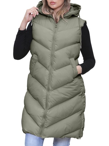 Long hooded gillet for - long,