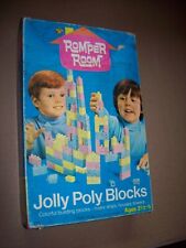 vintage 1970 Romper Room Jolly Poly Blocks by Hasbro hard to find toy