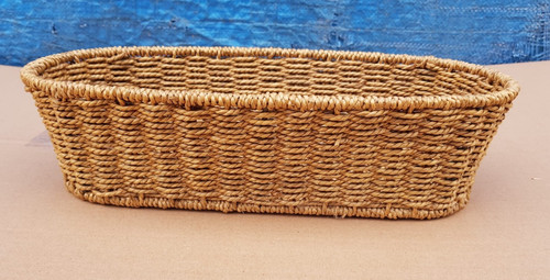 Oval wicker woven bread - woven,