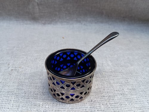 Antique silver plate cobalt - antique, &