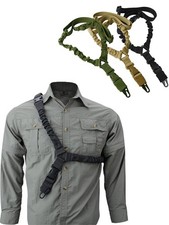 Adjustable Tactical Single Point Bungee Gun Sling – Airsoft Rifle Strap for Hunt