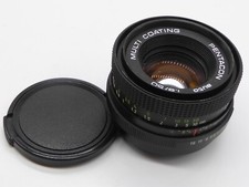 Camera Lens Pentacon auto f1.8 50mm Multi Coating M42 Mount Preset Prime Black