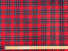 Red Tartan Fleece Fabric Polar
