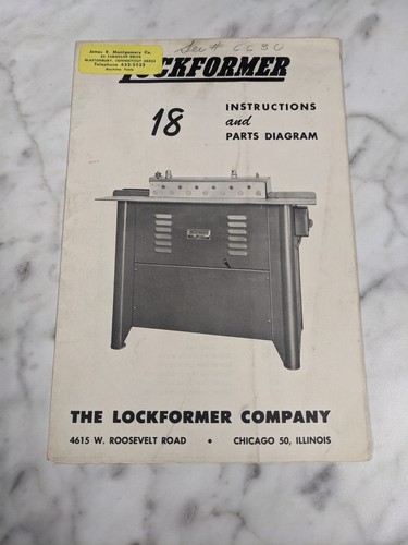 Lockformer company model 18 - lockformer, #18