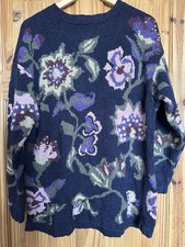 Vintage 80s Floral Knit