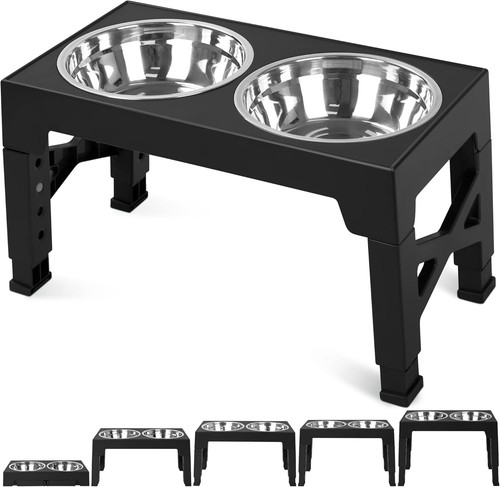 Elevated dog bowls with - bowls, 2
