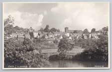 Rppc llandeilo town view - llandeilo,