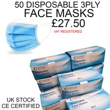 50 Disposable Face Masks Non