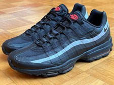 BNWB NIKE AIR MAX 95 ULTRA BLACK PICANTE RED UK10 EU45 US11 FN7802-001 DS V RARE