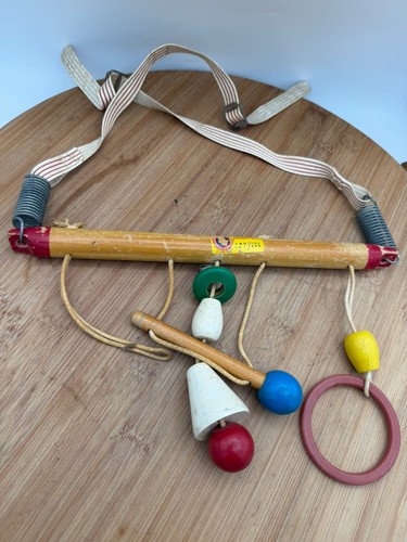 Vintage wooden cradle gym - vintage, gym"