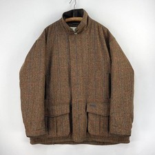 Barbour Penrith Tweed Coat Mens XXL Brown Check Wool Shooting Field Jacket