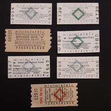 Seven Devon, Bristol, Wiltshire, Somerset Platform Tickets - British Rail 