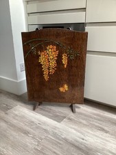 Vintage wooden fire screen