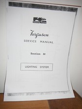 FERGUSON TE 20  TRACTOR- 'CYCLOPS' LIGHTING SET BOOKLET (PHOTOCOPY OF ORIGINAL)