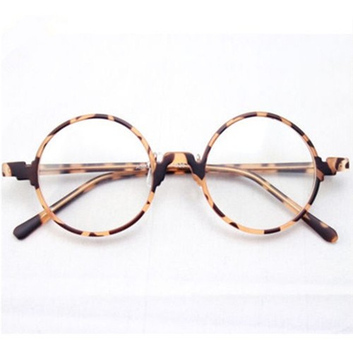 Vintage round tortoise - tortoise, matte