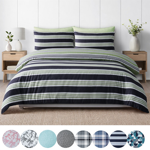 Reversible duvet cover set - reversible,