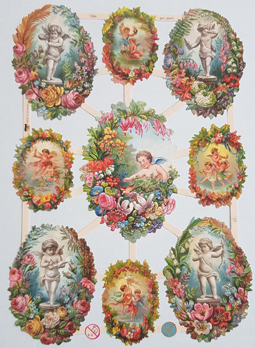 Vintage style angel paper - style,