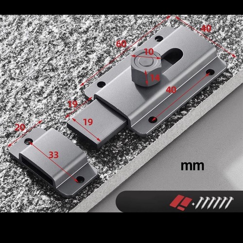Aluminum alloy door bolt lock - aluminum,