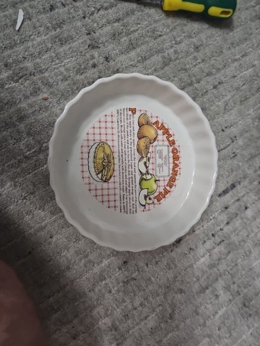 Vintage recipe ceramic flan - vintage,
