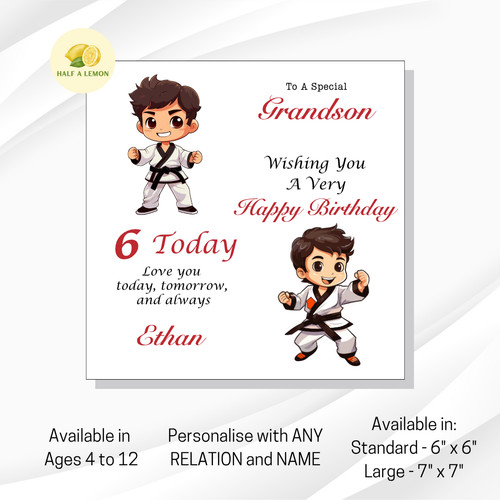 6th birthday card - 6th,