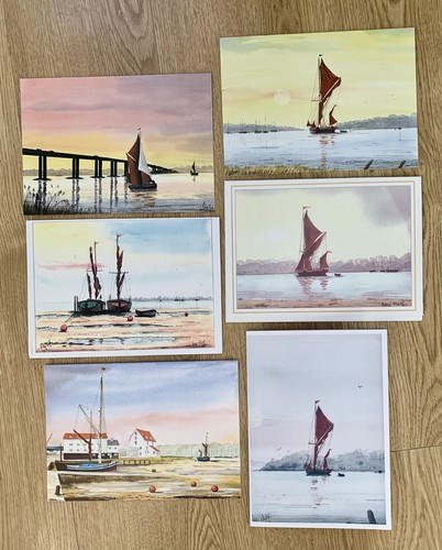 Thames barge themed fine - a5,