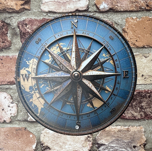 Nautical compass rose metal - compass,
