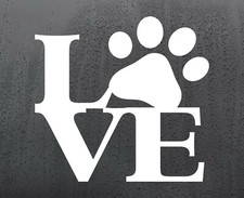 Love letters dog paw - dog, print