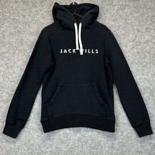 Jack wills hoodie sweatshirt size UK 8 womens black hooded Ladies Pullover Used