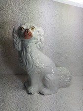 White Ceramic Spaniel Dog 32