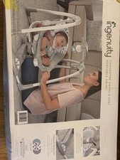 Ingenuity 2-in-1 Portable Auto Baby Swing Raylan with Vibrations & Music 0-9M