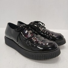 Gucci Creepers Shoes UK 4 EU 37 Black Patent Leather RMF31-EH