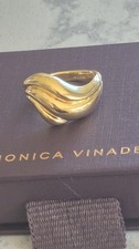 *NEW* Monica Vinader Gold Plated Swirl Ring 