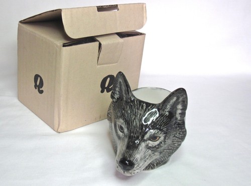 Quail ceramics wolf face egg - quail,