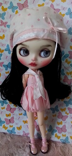 Custom blythe doll ooak black - ooak,
