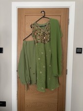 Women's Green Churidar Suit Indian/Asian, Party/Wedding Occasion