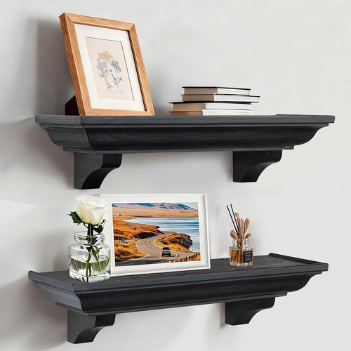 Rustic black fireplace - rustic,