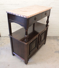 Antique Arts & Crafts Shapland & Petter Mahogany Buffet Sideboard (Can Deliver)