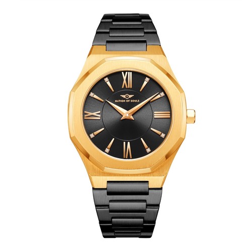 Ladies gold and black - gold,