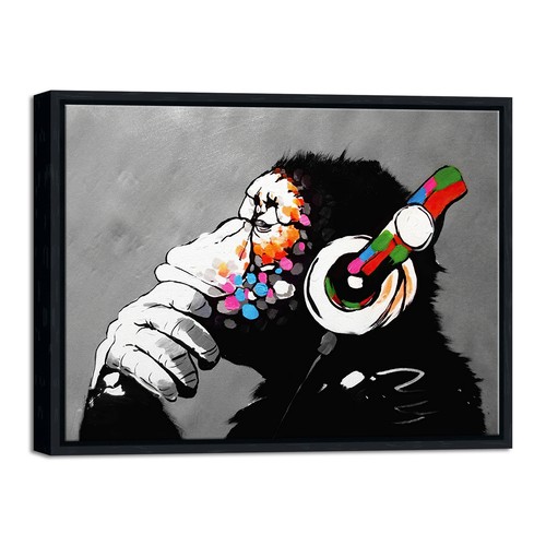 Black framed monkey - framed, with